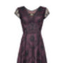 Special Occasion Dress In Midnight And Currant Lace, thumbnail 2 of 6