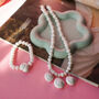 White Shell Necklace And Bracelet Set, thumbnail 3 of 7