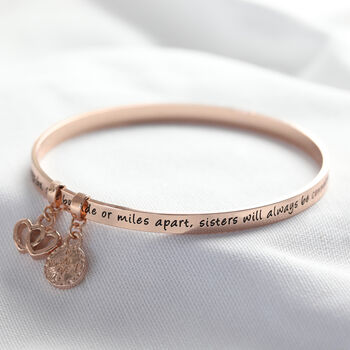 'Sisters' Meaningful Word Bangle, 2 of 4
