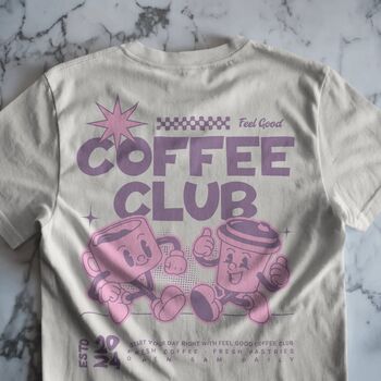 Coffee Club, Unisex Graphic T Shirt, 7 of 11
