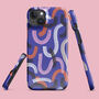 Blue Swirls Snap Phone Case For iPhone And Samsung, thumbnail 1 of 4