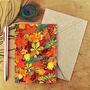 Autumna Fallen Leaves Greetings Card, thumbnail 1 of 7