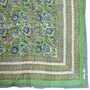 Green And Blue Floral Indian Block Printed Cotton Bed Quilt, thumbnail 9 of 9