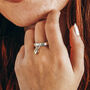 Sweetheart Silver And Recycled Gold Heart Charm Ring, thumbnail 4 of 9