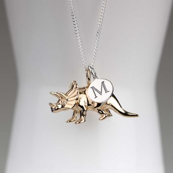Personalised Triceratops Necklace, 6 of 12