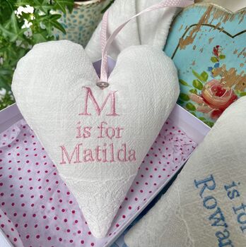 Linen Alphabet Heart, 7 of 9