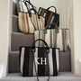 Personalised Stripe Large Chain Initial Tote Bag, thumbnail 1 of 9