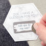 Hexagon Personalised Message Surprise Scratchcard, thumbnail 1 of 3