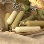 10 Short Dinner Candles | Ivory And Green Assortment, thumbnail 3 of 7