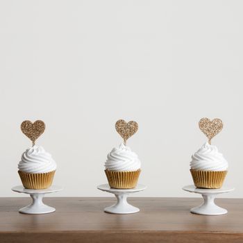 Love Heart Cupcake Decorations Set Of Six, 2 of 5