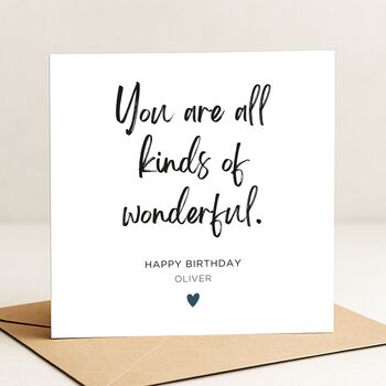 Personalised Wonderful Birthday Card For Him, Husband Or Son, 2 of 8