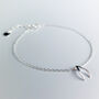 Sterling Silver Wishbone Charm Bracelet, thumbnail 1 of 5