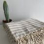 Cream Striped Cotton Sofa Throw, thumbnail 4 of 6