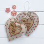 21st Birthday Fabric Heart With Oak Message, thumbnail 2 of 4