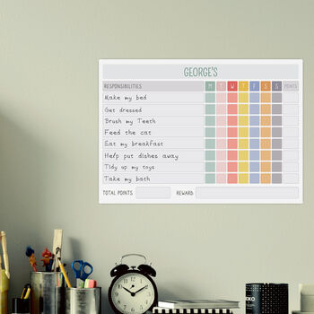 Rainbow Weekly Chore Chart Whiteboard, 2 of 5