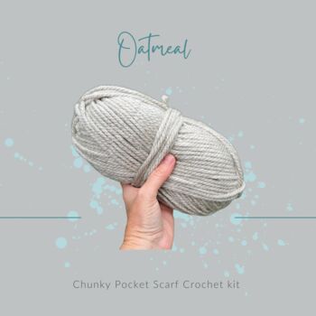 Chunky Pocket Scarf Crochet Kit, 5 of 8