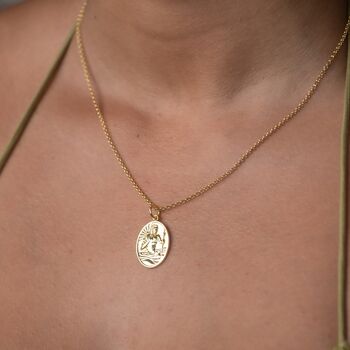 Engraved St Christopher Necklace, 3 of 9