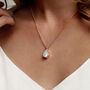 Teardrop Pearl Urn 18 K Rose Gold Plated Silver, thumbnail 2 of 8