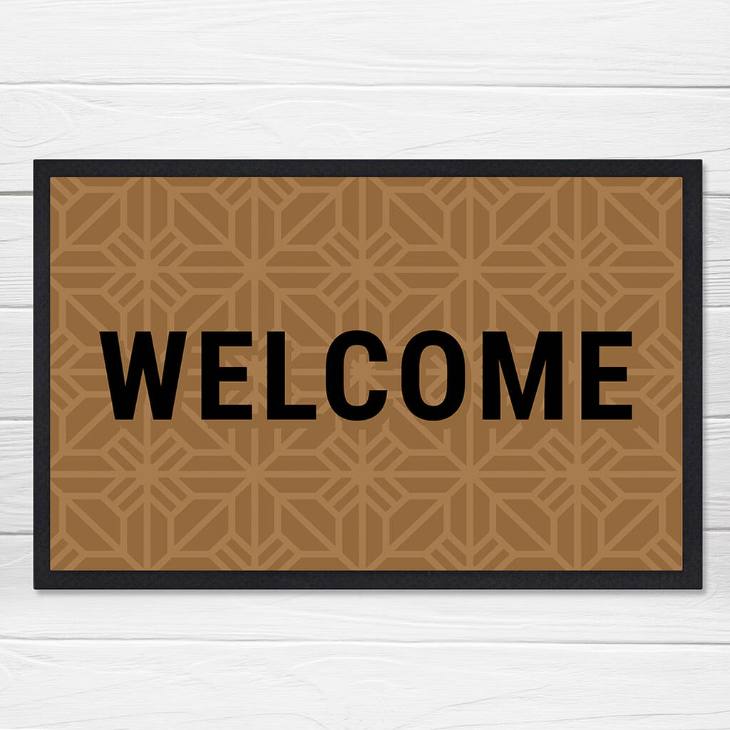 Neon Geometric Door Mat