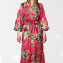 Giraffe Print Cotton Dressing Gown Kimono, thumbnail 7 of 10