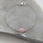 Pink Opal And Silver Chain Bracelet, thumbnail 2 of 7