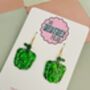 Bell Pepper Glitter Resin Earrings, thumbnail 10 of 11