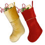 Personalised Luxury Piped Velvet Christmas Stockings, thumbnail 2 of 5