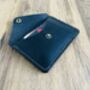 Black Leather Card Wallet, Personalised Card Holder, thumbnail 10 of 12