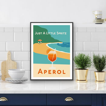 Just A Little Spritz Cocktail Wall Art, 3 of 3