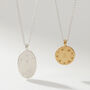 Reversible Initial And Zodiac Necklace In Silver Or Gold, thumbnail 2 of 4