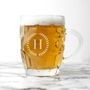 Monogrammed Wreath Dimpled Beer Glass, thumbnail 3 of 6