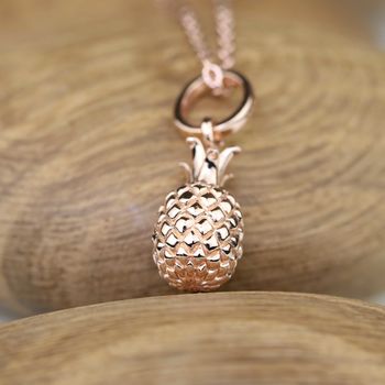 Sterling Silver Pineapple Pendant, 2 of 5