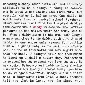 Daddy Quotes Print, 2 of 6