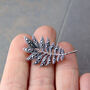 Sterling Silver Marcasite Leaves Small Brooch, thumbnail 2 of 11