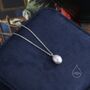 Natural Metallic Grey Pearl Necklace In Sterling Silver, thumbnail 3 of 8