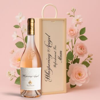 Personalised Whispering Angel Rose Wine Gift Set, 2 of 4