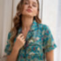 Turquoise Short Satin Pyjama Set, thumbnail 4 of 6