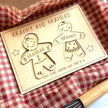 Personalised Gingerbread Grandparents Decoration, 5 of 6