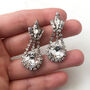 Bridal Swarovski Crystal Drop Earrings, thumbnail 1 of 4