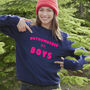 'Outnumbered By Boys' Mum Jumper Sweatshirt, thumbnail 1 of 12