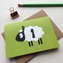 Sheep First Birthday Card, thumbnail 2 of 2