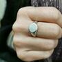 Silver Textured Signet Ring, thumbnail 2 of 7