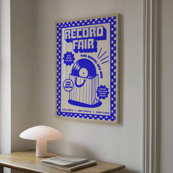 Record Fair Print | Vinyl Record Wall Art | Music Inspired Poster | Retro Mid Century Decor, 3 of 9