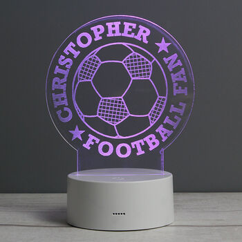 Personalised Football LED Night Light, 10 of 10