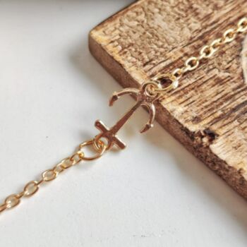 Minimalist Anchor Bracelet For Men And Women, 3 of 5