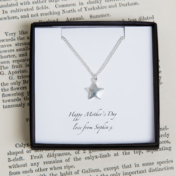 Personalised Silver Plated Star Necklace, 3 of 3