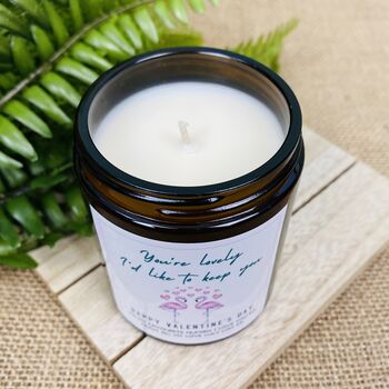 Personalised 'You're Lovely' Valentines Candle, 2 of 5