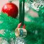 Hand Painted Mini Ceramic Mug Christmas Ornament, thumbnail 1 of 6