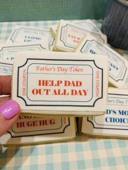 A Dozen Father's Day Biscuit Coupon/Token Gift Box, 7 of 9