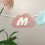 Cloud Shaped Garland In Pastel Pink, Blue And Beige, thumbnail 2 of 12